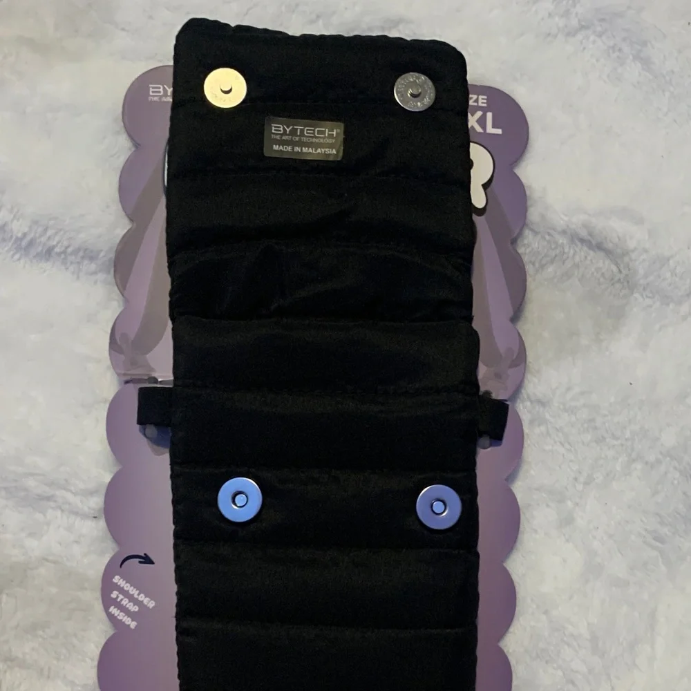Black Puffer Phone Pouch